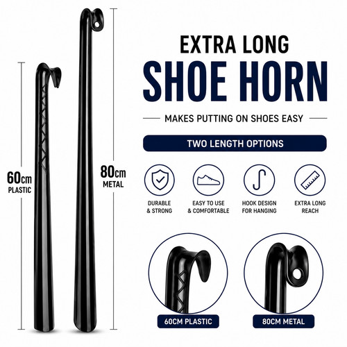 80cm long handle metal - long, shoe